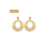 Grosses boucles d'oreilles clips originales métal doré à l'or fin - doré Dore