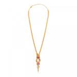 Collier sautoir réglable nacre filigrane - rose Nacre rose