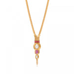 Collier sautoir réglable nacre filigrane - rose Nacre rose