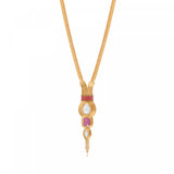 Collier sautoir réglable nacre filigrane - rose Nacre rose