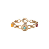 Bracelet chaîne coloré cristal prestige - rose Rouge