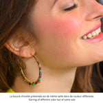 Créoles Iancura pierres onyx Ø 4,5 cm - Noir Noir