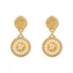 Boucles d'oreilles percées métal doré à l'or fin - doré Dore