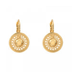 Boucles d'oreilles dormeuses métal doré à l'or fin - doré Dore