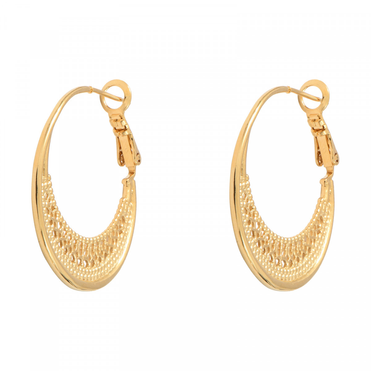 Boucles d'oreilles créoles NOOR métal doré à l'or fin - doré Dore