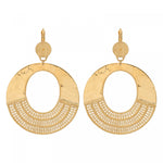Grosses boucles d'oreilles originales métal doré à l'or fin - doré Dore