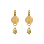 Boucles d'oreilles dormeuses élégantes hématite dorée - doré Dore