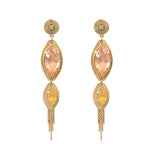 Boucles d'oreilles percées cristaux - multicolore Multi