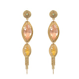 Boucles d'oreilles percées cristaux - multicolore Multi