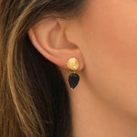 Boucles d'oreilles Arizona Dream obsidienne - noir Noir blanc
