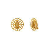 Boucles d'oreilles clips Arizona Dream cabochon pâte de verre - doré Dore