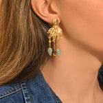Boucles d'oreilles pendantes Arizona Dream aventurine - vert Vert violet
