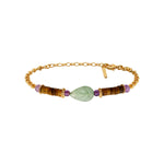 Bracelet fin réglable Arizona Dream perles gemmes - vert Vert violet
