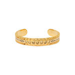 Bracelet jonc ajustable Arizona Dream cristaux et patine - doré Dore