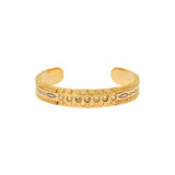 Bracelet jonc ajustable Arizona Dream cristaux et patine - doré Dore