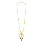 Collier sautoir Arizona Dream oeil de tigre perles en acrylique - doré Dore