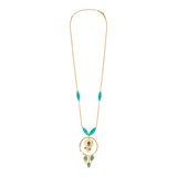 Collier sautoir Arizona Dream aventurine perles longues en acrylique - vert Vert violet