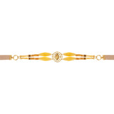 Collier ras-de-cou double rang Arizona Dream cabochon pâte de verre - doré Dore