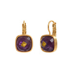 Mini boucles d'oreilles dormeuses Babylone améthyste - violet Amethyste