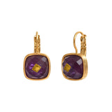 Mini boucles d'oreilles dormeuses Babylone améthyste - violet Amethyste