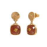 Petites boucles d'oreilles Babylone quartz - rose Strawberry quartz