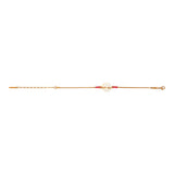 Bracelet fin réglable Babylone nacre fils de soie - blanc Nacre