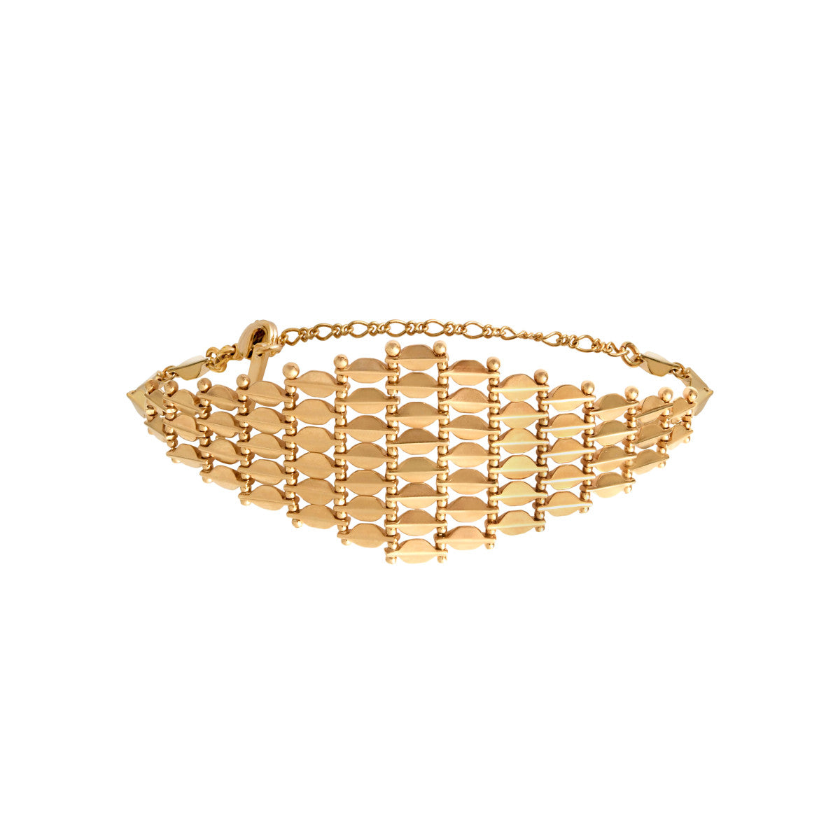 Grand bracelet réglable Babylone en maille souple - doré Dore
