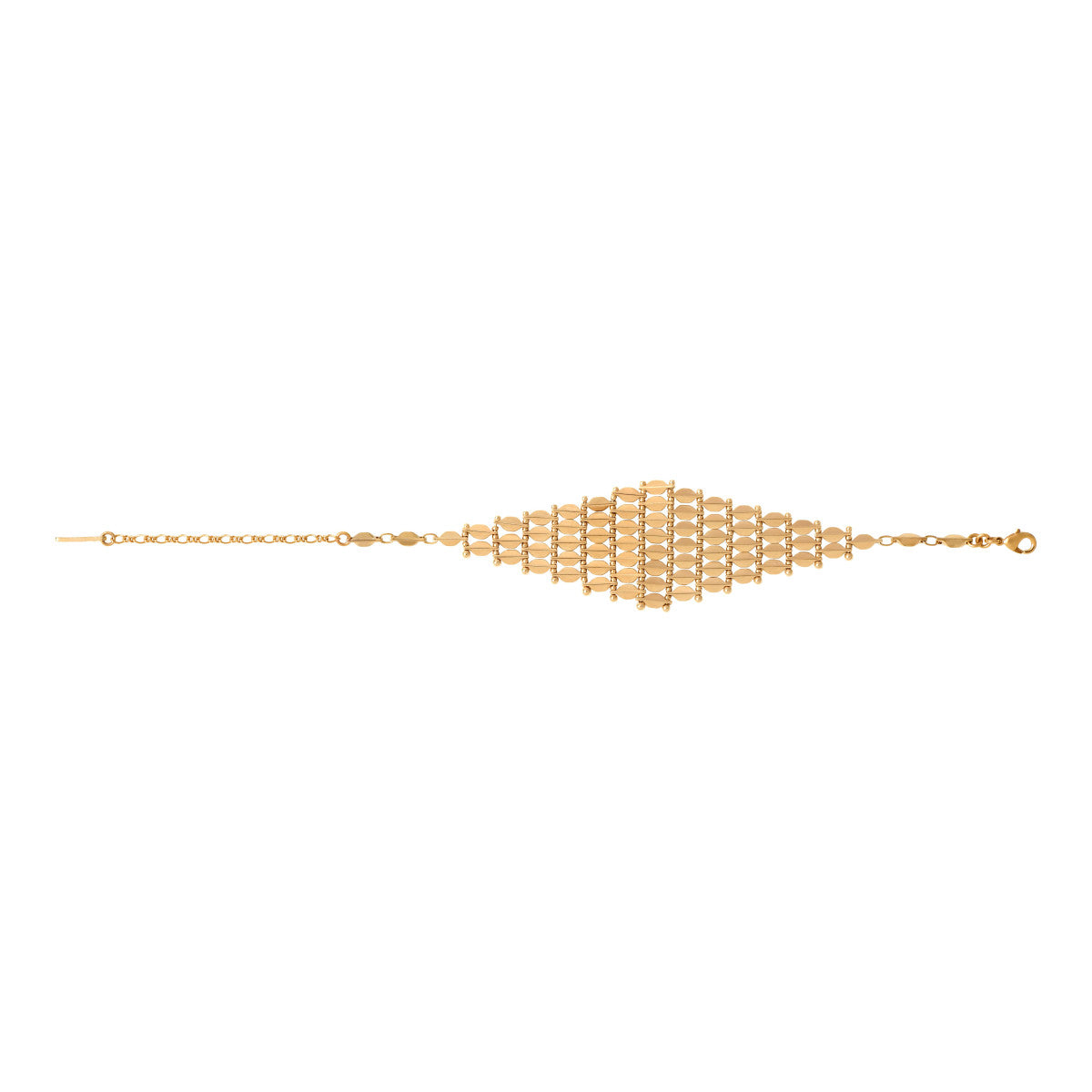 Grand bracelet réglable Babylone en maille souple - doré Dore