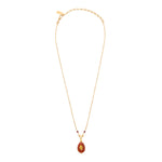 Collier pendentif réglable Babylone cornaline - orange Cornaline