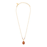 Collier pendentif réglable Babylone cornaline - orange Cornaline