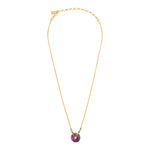Collier pendentif réglable Babylone améthyste fils de soie - violet Amethyste