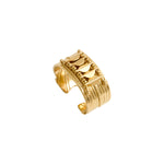 Bague ajustable Babylone métal doré à l'or fin - doré Dore