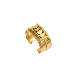 Bague ajustable Babylone métal doré à l'or fin - doré Dore
