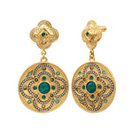 Boucles d'oreilles Positano pierre effet malachite - vert Vert