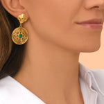 Boucles d'oreilles Positano pierre effet malachite - vert Vert
