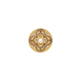 Positano round brooch - white