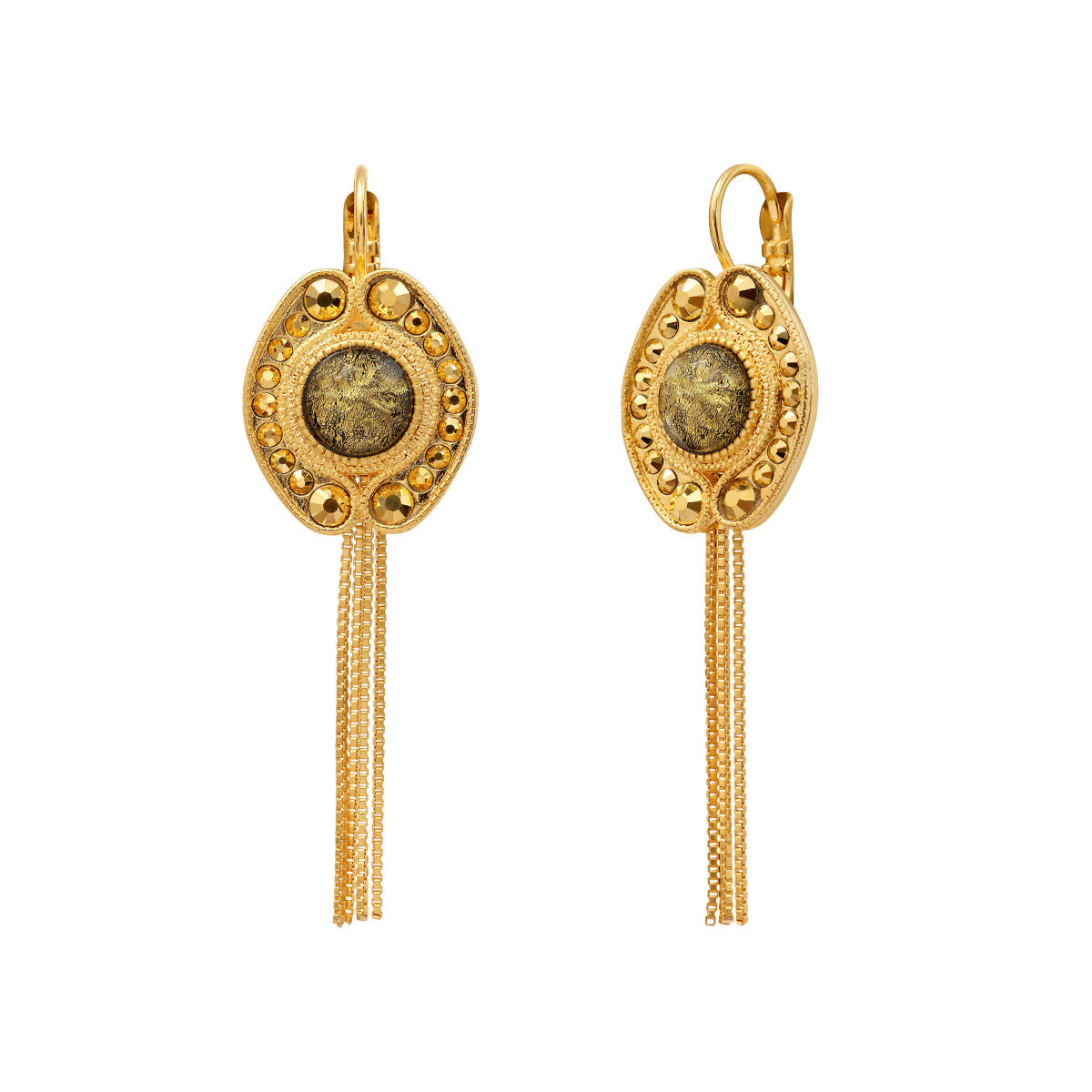 Boucles d'oreilles dormeuses longues Circus - doré Dore