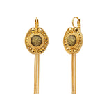 Boucles d'oreilles dormeuses longues Circus - doré Dore