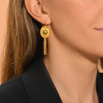 Boucles d'oreilles dormeuses longues Circus - doré Dore