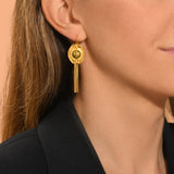 Boucles d'oreilles dormeuses longues Circus - doré Dore