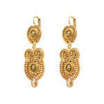 Boucles d'oreilles dormeuses Circus cabochons pâte de verre - doré Dore