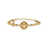 Bracelet chaîne souple ajustable Positano - blanc