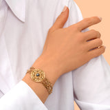 Bracelet manchette réglable Positano - nacre grise