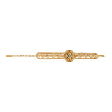 Bracelet manchette réglable Positano - nacre grise