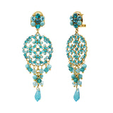 Boucles d'oreilles Chiara strass  - turquoise Multi turquoise