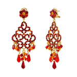 Boucles d'oreilles longues Chiara - rouge Multi rouge