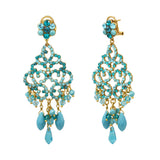 Boucles d'oreilles longues Chiara - turquoise Multi turquoise