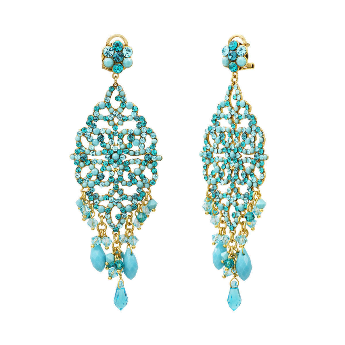 Boucles d'oreilles pendantes Chiara - turquoise Multi turquoise