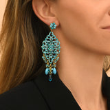 Boucles d'oreilles pendantes Chiara - turquoise Multi turquoise