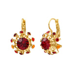 Petites boucles d'oreilles dormeuses festives strass - rouge Multi rouge